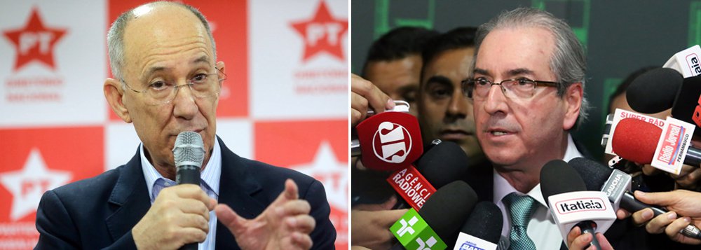 Presidente do PT, Rui Falcão, criticou a aprovação do parecer favorável à abertura do processo de impeachment; disse que a “forças mais reacionárias do país venceram a primeira batalha”, mas que o partido buscará mobilizar a militância para “não permitir que a democracia, conquistada pela luta e a vida de tantos patriotas, seja destruída”; “Hoje, a infâmia e o golpismo feriram a democracia, rasgando a Constituição. Sob o comando do réu Eduardo Cunha e as promessas do vice conspirador — a admissibilidade do processo de impedimento foi aprovada na Câmara dos Deputados”, diz trecho da nota