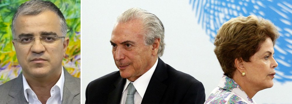 "Ao opinar pela derrubada da liminar do STF (Supremo Tribunal Federal) que obriga a Câmara a tocar adiante um pedido de impeachment do vice-presidente Michel Temer, o procurador-geral da República, Rodrigo Janot, enfraquece a presidente Dilma Rousseff. Por tabela, fortalece Temer na véspera de o Senado votar o provável afastamento de Dilma do cargo", afirma o colunista Kennedy Alencar