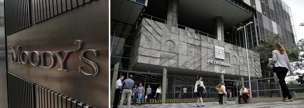 Agência de classificação de risco Moody's cortou a nota de crédito da Petrobras para "Ba3", ante 'Ba2"; agência também sinalizou  que poderá fazer um novo rebaixamento do rating da estatal nos próximos meses; poucas horas antes, a Moody's já havia colocado o rating soberano brasileiro em revisão para rebaixamento