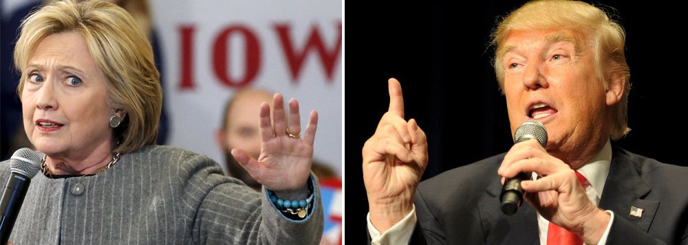 Eleitores do estado americano de Iwoa escolhem nesta segunda-feira, 1º, quem serão os candidatos dos partidos Democrata e Republicano à presidência do país nas eleições de 8 de novembro; entre os republicanos, Donald Trump é favorito em Iowa, com 32,2%, seguido de Ted Cruz (24,7%), e Marco Rubio (13,5%); já entre os democratas, a disputa é bem mais acirrada: Hillary Clinton lidera com 46,2%, mas Bernie Sanders aparece bem próximo, com 45,3%; percentuais são da média de pesquisas divulgadas pelo Huffington Post