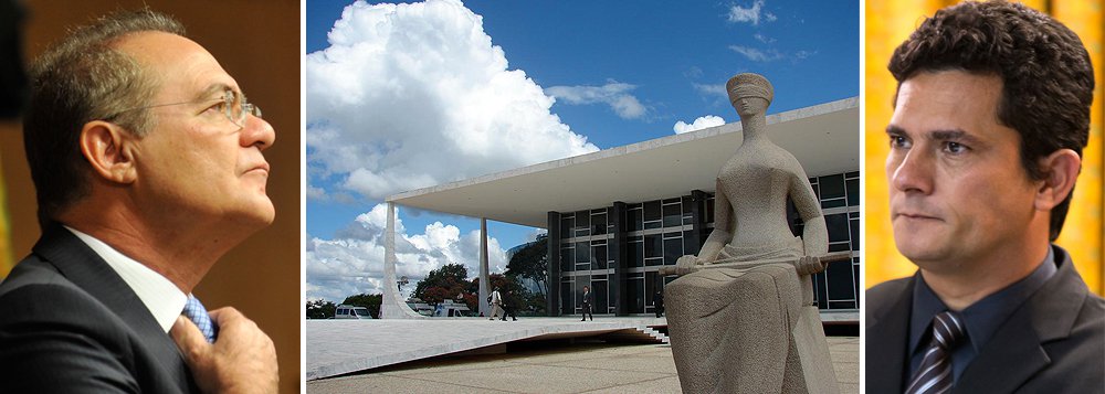 “Um juiz de exceção não pode substituir, por mais que queira, o Supremo Tribunal Federal. E aí, por conta dessa polarização, o entendimento de que ser julgado pelo Supremo não é ser julgado pela Justiça. Nessa excepcionalidade que vivemos, tem de ser julgado pelo juiz de exceção”, disse o senador Renan Calheiros (PMDB-AL), presidente do Congresso Nacional, sobre o grampo ilegal divulgado na tarde de ontem pelo juiz Sergio Moro; “É prudente aguardarmos o conhecimento detalhado dos fatos para que possamos posicionar o Congresso Nacional”