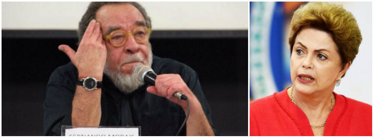 O jornalista e escritor Fernando Morais justificou seu posicionamento dizendo que golpe contra a presidente Dilma tem como objetivo entregar o Brasil ao capital internacional; segundo ele, ou o vice-presidente Michel Temer (PMDB) "vai apertar a garganta do povo e com isso vai tocar fogo no Brasil ou, se não fizer isso, não dura uma semana, porque os mesmos que estão derrubando Dilma o derrubarão também"; de acordo com o jornalista, o adeus ao Mercosul, à Unasul e ao BRICS compõe o programa que se completará com o corte de direitos sociais e trabalhistas