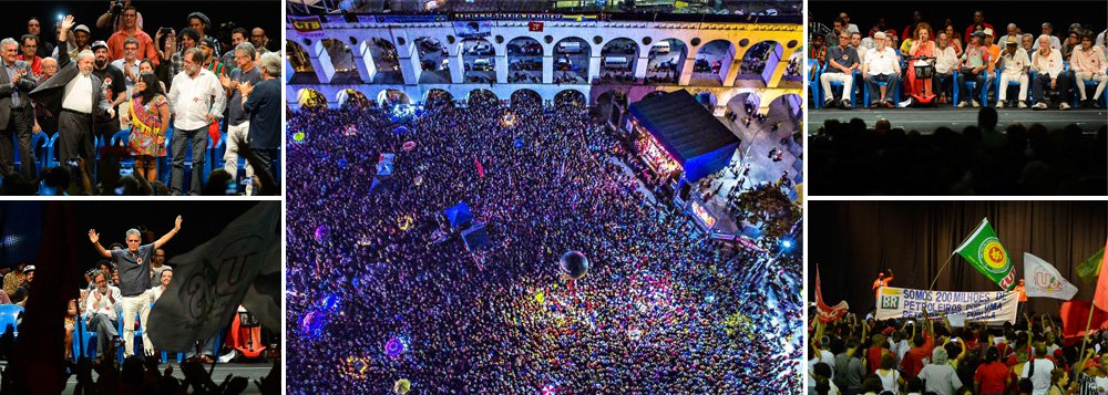 Entre os que assinam o manifesto, lançado em ato na Fundição Progresso, na Lapa, estão o escritor Leonardo Boff, o ator Wagner Moura e o músico Chico Buarque; "Da mesma forma que as artes e a cultura do nosso país se expressam em sua plena - e rica, e enriquecedora - diversidade, nós também integramos as mais diversas opções ideológicas, políticas, eleitorais. Mas nos une, acima de tudo, a defesa do bem maior: a democracia. O respeito à vontade da maioria. O respeito à diversidade de opiniões", diz o texto; no documento também foi colocado que o uso “indevido e irresponsável” do recurso do impeachment “se constitui em um golpe branco, um golpe institucional, mas sempre um golpe”; evento contou com a presença do ex-presidente Lula