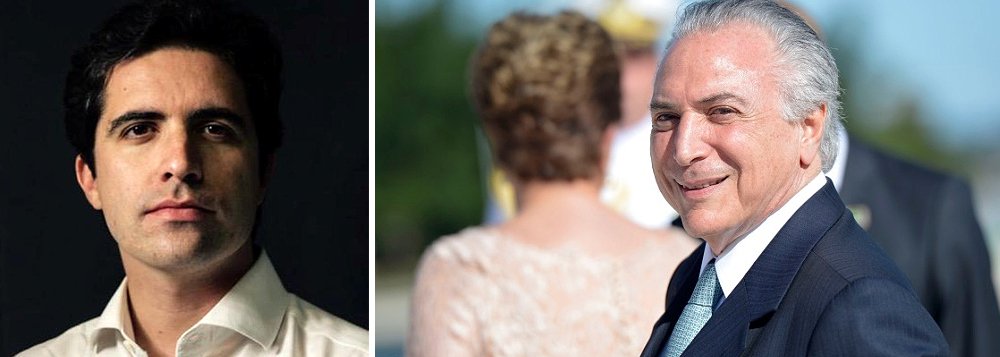 Para o colunista Bernardo Mello Franco, o vice Michel Temer articulou pessoalmente o rompimento do PMDB com o Planalto: ‘A queda de um partido ajudará a impulsionar outros ladeira abaixo. Quem contempla a montanha com atenção consegue reconhecer a silhueta de Temer no topo, ajudando a empurrar as pedras’; ele destaca que, dos sete ministros peemedebistas, o primeiro a pedir demissão foi Henrique Eduardo Alves, justamente o mais próximo do vice