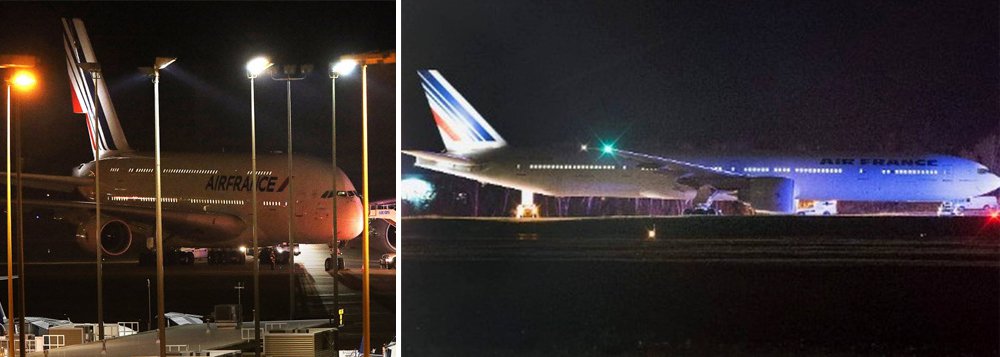 Um dos voos da Air France tinha partido do aeroporto de Dulles, na Virgínia e próximo à capital Washington, e foi desviado para Halifax, no Canadá, onde os passageiros foram evacuados; o segundo tinha partido de Los Angeles, no litoral oeste, e foi desviado para Salt Lake City, em Utah, onde os cerca de 400 passageiros também foram retirados da aeronave