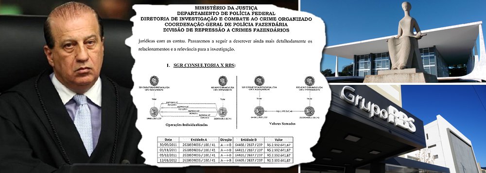 "Retomando seu foco original, a investigação do esquema bilionário de sonegação montado entre grandes empresas e membros do CARF, a Operação Zelotes  apresentou denúncia contra o grupo de comunicação RBS, parceiro regional das Organizações Globo, ao Supremo Tribunal Federal. A denúncia subiu para o STF por conta do envolvimento do ministro do TCU Augusto Nardes, relator da rejeição das contas da presidente Dilma, e do hoje deputado Afonso Mota (PDT-RS), ex-executivo do grupo, que têm foro privilegiado", informa a colunista Tereza Cruvinel; "As investigações teriam comprovado que a RBS, grupo de comunicação hegemônico no Sul do Brasil, pagou R$ 11,7 milhões à SGR Consultoria para livrar-se de multa de R$ 113 milhões"; também serão investigadas outras sete empresas