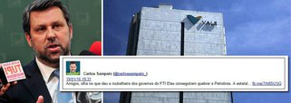 A partir de um estudo da consultoria Economática, que apontou queda de 85% no valor de mercado da Petrobras, parlamentares tucanos, como o deputado Carlos Sampaio (PSDB-SP), passaram a espalhar memes na internet sobre "como o PT destruiu" a companhia; no entanto, no mesmo período, as ações da Vale, privatizada por FHC, caíram mais do que as da Petrobras; ou seja: nos dois casos, o que explica a queda das ações é essencialmente a queda no valor das commodities minerais, após o maior ciclo de expansão da história, puxado pela China, que parece estar chegando ao fim; PSDB, no entanto, tenta criar confusão ao usar a queda das ações como instrumento da guerra política