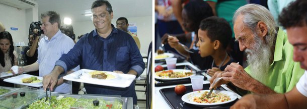 Pela primeira vez na história do Maranhão, municípios do interior do estado agora contam com restaurantes populares; o governador Flávio Dino esteve na Região do Médio Mearim, para inaugurar os equipamentos de segurança alimentar e nutritiva nas cidades de Pedreiras e Lago da Pedra; restaurantes populares de Pedreiras e Lago da Pedra vão ofertar alimentação nutritiva ao preço simbólico de R$ 2,00 e distribuir 1.100 refeições diárias, no almoço, e 550 no jantar; a agenda do Governo contou também com a inauguração do novo quartel do Corpo de Bombeiros Militar do Maranhão (CBMMA) de Trizidela do Vale