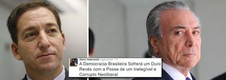 Jornalista norte-americano, que iniciou a divulgação dos dados sobre os programas de vigilância global dos EUA, por meio dos documentos de Edward Snowden, afirma em artigo publicado no site The Intercept que a democracia brasileira sofre nesta quarta-feira 11 um duro golpe, que instalará no poder um projeto neoliberal inelegível e corrupto; para ele, o vice-presidente, Michel Temer, será um fiel servidor dos mais ricos