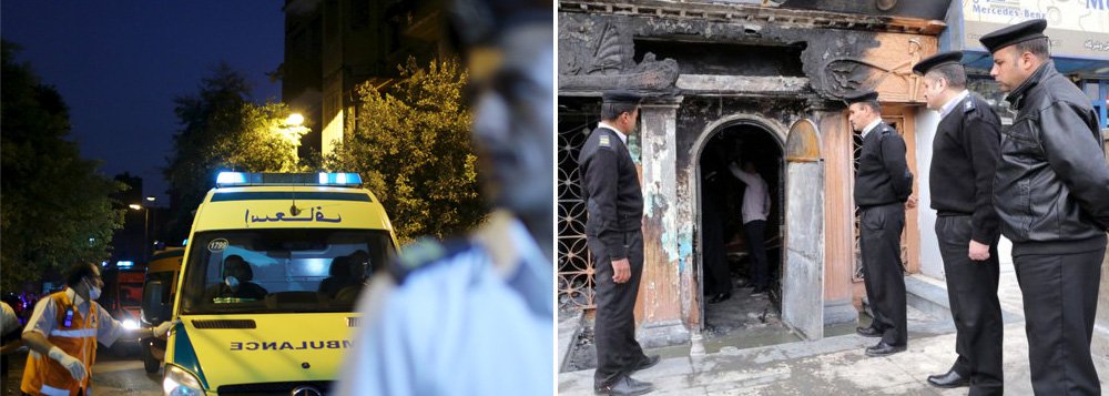 Um coquetel molotov atirado em um restaurante no Cairo matou 16 pessoas e deixou outras duas feridas;  restaurante, que também é um clube noturno, fica em um porão e não possuía saídas de emergência, de acordo com as autoridades; segundo a polícia, o agressor era um funcionário que foi demitido do estabelecimento