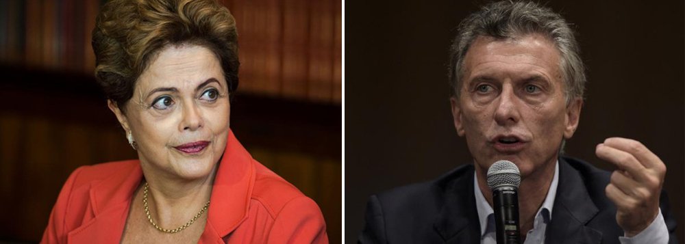 Presidente do Brasil lembra a Declaração de Iguaçu e pede união pela ‘construção de sociedades mais justas e mais prósperas e de contribuir para que a América do Sul constitua cada vez mais um espaço de paz, de desenvolvimento e de cooperação’; recém-eleito, o presidente da Argentina, Mauricio Macri, declarou que quer a expulsão da Venezuela do Mercosul 