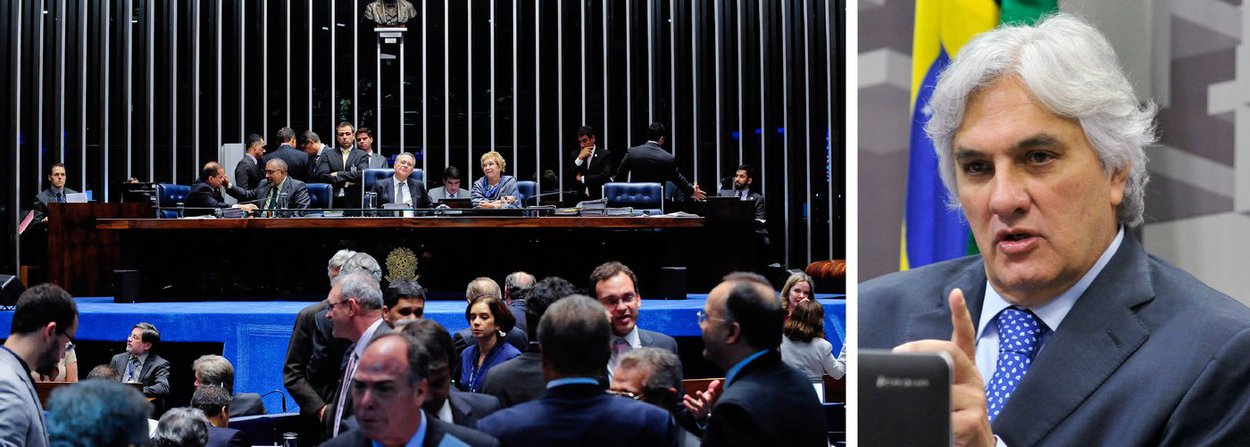 74 senadores cassaram na noite desta terça (10) o mandato do senador Delcídio do Amaral (sem partido-MS); Delcídio foi preso em novembro do ano passado, sob acusação de obstruir as investigações da Operação Lava Jato; o agora ex-parlamentar não compareceu a sessão que votou sua cassação: "Para quê? O coronel Renan atropelou ontem o regimento do Senado para me cassar", afirmou; ele avisou que na próxima semana fará um complemento da sua delação, centrando fogo em Renan, Edison Lobão, Romero Jucá e Jader Barbalho; "Eles que me aguardem. Alguns senadores querem me esquecer, mas eu não me esquecerei de alguns senadores", disse