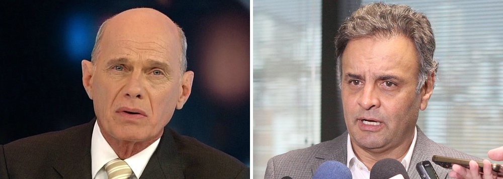 Jornalista Ricardo Boechat comenta ter achado "engraçada" a atitude do senador Aécio Neves ao comentar a prisão do senador Delcídio Amaral (PT-MS), quando teria citado o 'PT, a Dilma, o Palácio do Planalto'... para Boechat, Aécio está "se esquecendo de suas estreitas relações com o banqueiro André Esteves, estreitíssimas, que pelo que eu li, financiou as campanhas dele. Então, Aécio, vai devagar, porque esse caldo pode entornar pro teu lado"