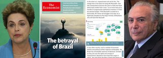 Golpe brasileiro é submetido a mais um vexame internacional; até mesmo a ultraconservadora revista inglesa The Economist, frequentemente citada pela mídia nacional, tirou sarro do impeachment aprovado na Câmara dos Deputados no último domingo; capa da revista que circula neste 21 de abril, data de Tiradentes, o herói traído na Inconfidência Mineira, fala justamente da traição do Brasil; revista diz ainda que os delitos fiscais atribuídos à presidente Dilma Rousseff são muito menores do que os de seus algozes e afirma que o vice-presidente Michel Temer dificilmente será percebido como alguém com legitimidade para governar o País; imprensa brasileira condena por tentar dizer na ONU o que o mundo inteiro já comenta: ela foi vítima de um golpe