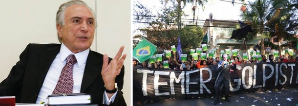 O cientista político Wanderley Guilherme dos Santos afirma que "o golpe fracassou socialmente e o usurpador só governará mediante violência física, com repressão sem disfarce"; "Ou a sublevação social pela democracia é submetida pela força (e aí o golpe, finalmente, será vitorioso), ou a coerção servirá de combustível à sublevação. Então, de duas uma: ou Michel Temer renuncia e o STF convoca novas eleições ou as forças armadas intervirão", prevê