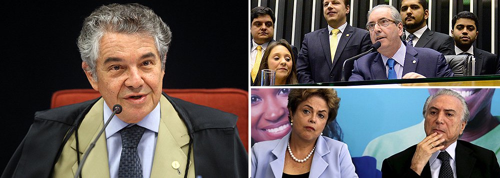 "Falo isso como cidadão e em uma perspectiva utópica, já que seria algo impensável para os atuais detentores dos poderes", disse o ministro Marco Aurélio Mello, do STF; para ele, "o mal maior, a crise econômica," está sendo deixado "em segundo plano" por "interesses políticos"