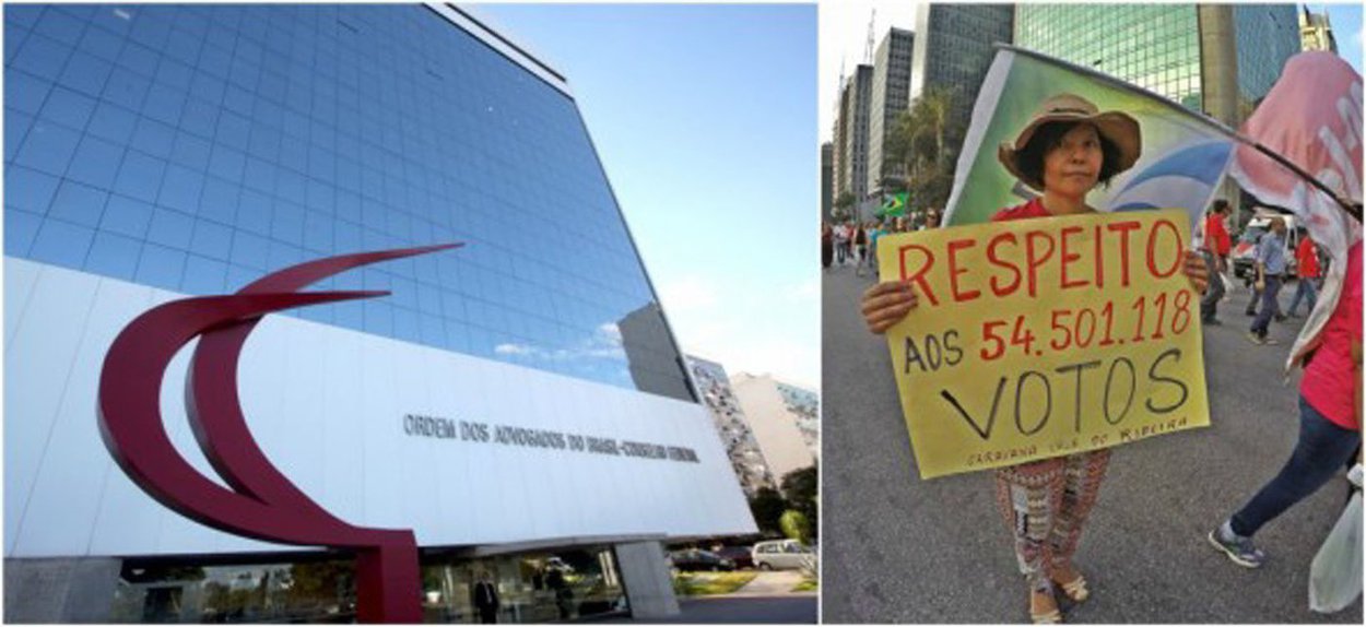 Advogados de todo país preparam petição contra o comando da Ordem dos Advogados do Brasil, que aderiu ao golpe contra o Estado Democrático de Direito e o mandato da presidente Dilma Rousseff; documento exige consulta individual para que cada advogado se manifeste sobre a representação do Conselho Federal acerca do pedido de impedimento, que será protocolado na segunda-feira (28); operadores do direito articulam racha na Ordem e, semana passada, lançaram a “Carta de Curitiba”, contra o apoio da entidade à interrupção democrática; Em 1964, o Conselho trabalhou pela derrubada do presidente Jango Goulart; após aquele episódio, o país mergulhou 21 anos numa sanguinária ditadura militar