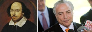 Escritor Ayrton Centeno narra o diálogo entre Michel Temer e o grande dramaturgo inglês, que teria enxergado no vice traços de Macbeth, Iago e Ricardo III; confira