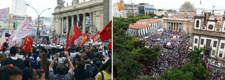 Em meio à greve dos profissionais de educação no estado do Rio de Janeiro, alunos de escolas públicas fazem, pela primeira vez, uma assembleia paralela à dos servidores; além de dar apoio à greve – que completa dez dias neste sábado (12) –, os estudantes se organizam para cobrar melhorias estruturais nos colégios, merenda em tempo integral e material para as aulas; desde o início da paralisação, eles participam de protestos no centro do Rio e em todo o estado
