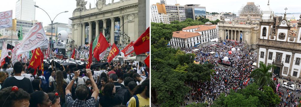 Em meio à greve dos profissionais de educação no estado do Rio de Janeiro, alunos de escolas públicas fazem, pela primeira vez, uma assembleia paralela à dos servidores; além de dar apoio à greve – que completa dez dias neste sábado (12) –, os estudantes se organizam para cobrar melhorias estruturais nos colégios, merenda em tempo integral e material para as aulas; desde o início da paralisação, eles participam de protestos no centro do Rio e em todo o estado