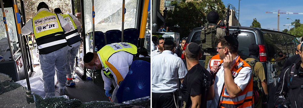 Palestinos armados com facas e uma arma de fogo mataram pelo menos três pessoas e feriram várias outras em uma série de ataques em Jerusalém e próximo a Tel Aviv; "Dia de Fúria" teria sido convocado por grupos palestinos; governo israelense planeja isolar áreas de Jerusalém Oriental, onde muitos dos agressores das ultimas semanas residiam