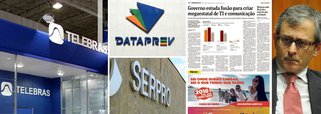 Jornal comandado por Otávio Frias publicou nesta segunda reportagem sobre suposta intenção do governo de fundir três empresas – Telebras, Serpro e Dataprev – para criar uma megaestatal de TI e comunicação; segundo o jornal, o Ministério do Planejamento realizou um estudo sobre o projeto e o entregou aos presidentes das empresas; com a notícia, a ação da Telebras disparou 239,29% no pregão de ontem; hoje, a empresa informou que nunca participou de nenhuma iniciativa de fusão com o Serpro e a Dataprev "e nem tem em seu planejamento tal perspectiva"; papéis despencaram 55% nesta terça, após a empresa negar o rumor; afinal, quem operou a Folha? CVM não se pronunciará sobre o caso?