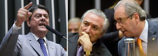 Deputado federal Wadih Damous (PT-RJ), ex-presidente da OAB-RJ, denuncia em vídeo o presidente da Câmara e o vice-presidente da República de estarem chantageando os parlamentares para angariar apoio ao golpe; "O cabo Anselmo da atualidade, o vice-presidente Michel Temer, e Eduardo Cunha, foi chantagear o deputado Aliel Machado (Rede-PR), que reagiu com muita firmeza e altivez", disse Damous, comparando o vice ao agente infiltrado nos movimentos de esquerda pela ditadura militar; vídeo