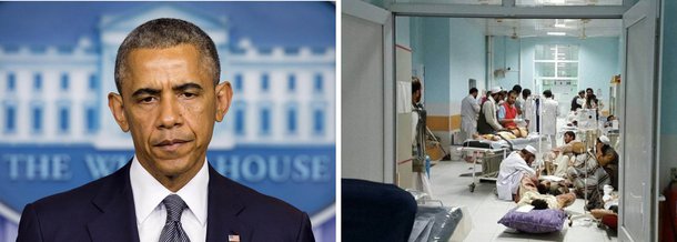Presidente dos Estados Unidos, Barack Obama, pediu desculpas, por telefone, à presidente da organização Médicos Sem Fronteiras (MSF), Joanne Liu, depois de um ataque aéreo contra um hospital do grupo em Kunduz, no Afeganistão, que resultou em mais de 20 mortos entre funcionários e pacientes; entidade classificou o ataque ocorrido neste final de semana como "crime de guerra"