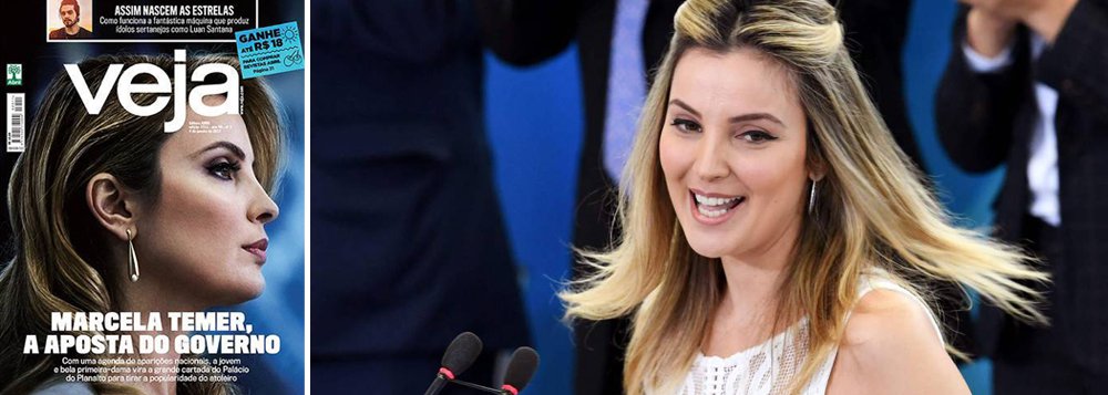 "Resumindo, é uma mulher que pode ser servida aos olhares famintos dos velhos babões endinheirados como mera distração.Coitada. Segundo a Veja, assessores teriam convencido Temer a dá-la como oferenda para alavancar sua popularidade. Que marido cafajeste! Que destino triste, nascer mulher e não se tornar mulher", diz a blogueira Luciana Oliveira, sobre a capa de Veja, que vende Marcela Temer como a solução para a impopularidade crônica do marido