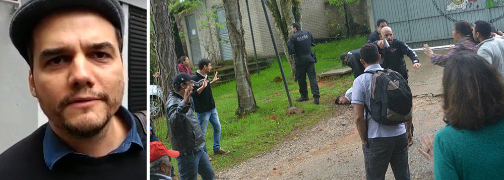 Em vídeo, o ator manifestou "absoluto repúdio" à invasão pela polícia à Escola Florestan Fernandes, do MST, em Guararema, São Paulo, na manhã desta sexta-feira 4; “Se alguém tinha dúvida de que o Brasil vive um estado de exceção, um estado policialesco, a invasão na Escola Florestan Fernandes pela polícia é uma demonstração covarde de truculência, típica de regime de exceção”, disse; o cantor e compositor Lirinha, que está no local, também gravou um depoimento contra a ação truculenta; "Mais uma prova de que estamos num estado de suspensão da democracia", disse; policiais derrubaram portão, pularam janela e entraram atirando na escola, que tinha estudantes no momento