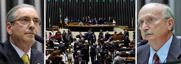 A bancada do PMDB na Câmara dos Deputados trabalha para ajudar o presidente da Casa, Eduardo Cunha (PMDB-RJ), a se salvar do processo no Conselho de Ética; a principal ajuda deve vir por meio da Comissão de Constituição e Justiça (CCJ), pois, este ano, o PMDB indicará o presidente da comissão, responsável por pautar a análise dos recursos de Cunha; a tendência é que a maioria da bancada peemedebista aceite o acordo costurado por Cunha para que o presidente da CCJ seja um peemedebista aliado dele; o presidente da Câmara estaria tentando emplacar o deputado Osmar Serraglio (PR) no comando da comissão