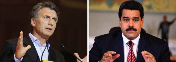 O presidente da Argentina, Mauricio Macri, disse estar muito mais preocupado com a Venezuela agora, do que quando assumiu há cinco meses e pediu ao governo de Nicolas Maduro que “abra as portas do diálogo para que comece um processo de transição”; ele evitou falar sobre a crise no Brasil – pais que considera ser o “sócio estratégico” argentino