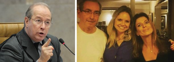 Ministro Celso de Mello arquivou o habeas corpus em que a Cláudia Cruz e Danielle Dytz, mulher e filha do presidente da Câmara dos Deputados, Eduardo Cunha (PMDB-RJ), pediam para não serem julgadas pelo juiz federal Sérgio Moro; na decisão, Mello entendeu que não é possível derrubar a decisão de um colega da Corte por meio de habeas corpus; Cláudia e Danielle são acusadas pelo Ministério Público Federal de utilizarem dinheiro de contas secretas na Suíça abastecidas com dinheiro de propina