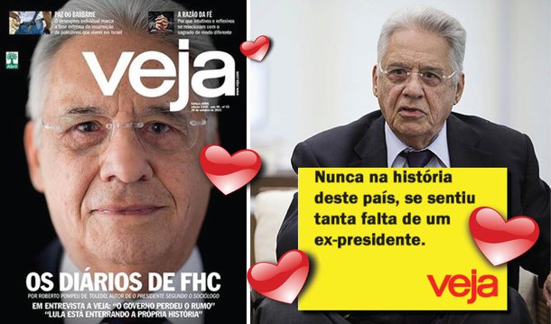 A revista sequer dá destaque para algumas confissões tardias e reveladoras do ex-presidente. Mais parece uma homenagem fúnebre a um ente querido que morreu ou foi esquecido e rejeitado pela sociedade