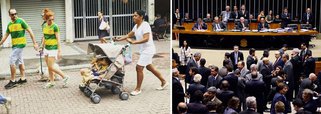 Protagonista da foto que viralizou durante as manifestações contra a corrupção e a presidente Dilma Rousseff, a babá Maria Angélica Lima não viu problema em estar a trabalho no dia das manifestações e diz que a solução não passa só por tirar a presidente Dilma Rousseff; "A solução do Brasil começa por mudar o Congresso todo", afirma. "A presidente Dilma saindo, quem entrar vai continuar roubando. O Brasil é assim. Quem está com dinheiro, como os políticos, vai continuar tudo bem. A gente que vai sempre levar a pior", afirma