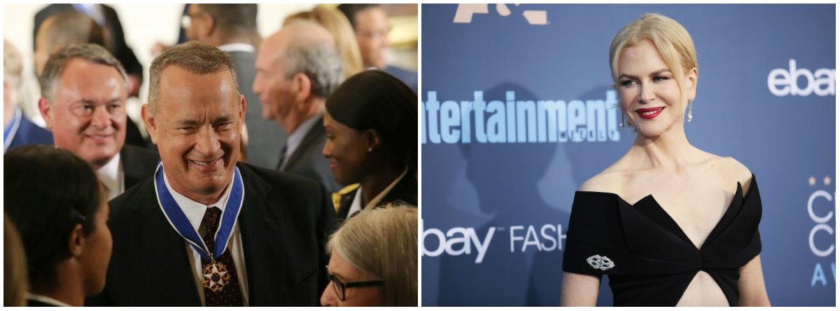 Hanks, vencedor do Oscar, recebeu o "Prêmio Ícone" por seu papel no drama "Sully - O Herói do Rio Hudson"; Kidman recebeu o "Prêmio Estrela Internacional" por "Lion - Uma Jornada Para Casa", no qual interpreta uma mulher australiana que adota uma criança indiana; os prêmios foram entregues na noite de segunda-feira, em evento que marca o início da temporada de premiações de 2017 do cinema norte-americano