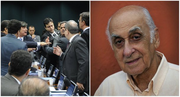 Jornalista e escritor Zuenir Ventura se impressiona com o "inacreditável barraco de baixarias" ocorrido no Conselho de Ética da Câmara nesta semana e defende que "Eduardo Cunha, o dono dessa casa de tolerância, deveria receber como aviso o que disse o presidente do Senado, Renan Calheiros": "Vão acabar decretando a prisão dele"