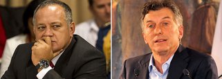 "O sr. Macri ganhou as eleições, e ele de repente pensou que ganhou as eleições na Venezuela", satirizou Diosdado Cabello, chefe da Assembleia Nacional da Venezuela e vice-presidente do Partido Socialista, em seu programa de TV semanal; "É triste, não é? Alguém ganha uma eleição e a primeira coisa que ele faz é tentar machucar um povo irmão... Deixe o povo venezuelano em paz, não mexa conosco... Você tem muito trabalho na Argentina para se perturbar com problemas venezuelanos", acrescentou