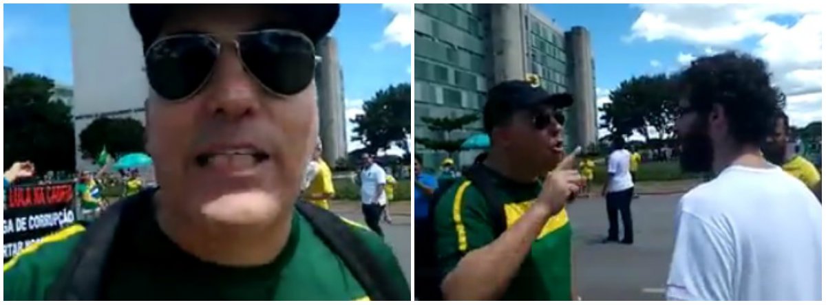 Diretor da UNE e militante do movimento negro, Rodger Richer publica um vídeo em que um manifestante anti-governo cospe nele e xinga seu grupo – dos seis, quatro eram negros – apenas por "aparentarem ser petistas"; "Eu passei a filmar a ação de um manifestante que agia agressivamente e ele reagiu literalmente dizendo que a bandeira do Brasil jamais será vermelha e cuspindo em mim! Nunca me senti tão humilhado!", relata; para Richer, "o que está nessas marchas golpistas é um verdadeiro ódio de classe e de raça, anti-petismo, ódio aos partidos e à própria política"