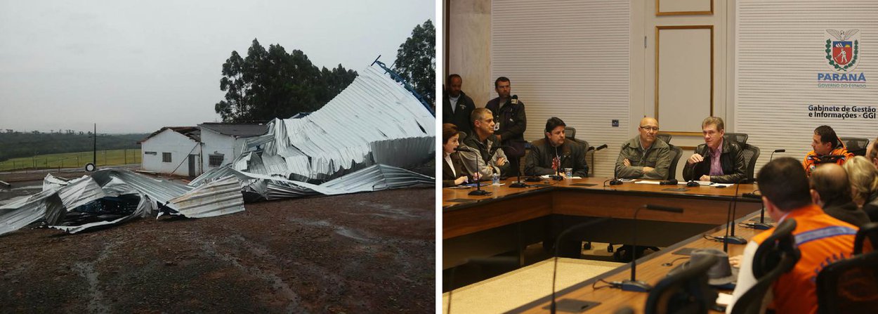 Vendavais, tempestades e granizo atingiram 32 municípios paranaenses entre esta segunda 7 e terça-feira 8, segundo boletim da Defesa Civil do estado, divulgado às 18h; conforme o órgão, 3,3 mil pessoas estão desalojadas e 75 desabrigadas; 15 pessoas ficaram feridas; os temporais danificaram mais de 37 mil casas