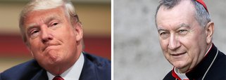 Mais alto diplomata da Igreja Católica, o secretário de Estado do Vaticano, cardeal Pietro Parolin, desejou sucesso ao presidente eleito dos Estados Unidos, Donald Trump, dizendo que vai rezar para que o novo líder seja "iluminado"; "Desejamos sucesso ao novo presidente, que ele tenha um governo verdadeiramente frutífero", disse; "Prometemos rezar para que Deus o ilumine e o apoie no serviço do país, mas também no serviço do bem-estar e paz no mundo", completou; durante a campanha, o papa Francisco sugeriu que Donald Trump "não era cristão" por sua posição sobre imigração