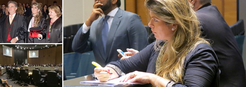 Filha de Luiz Fux, ministro do STF, Marianna Fux tomou posse como desembargadora do Tribunal de Justiça (TJ-RJ); em solenidade realizada na Sala de Sessão do Órgão Especial, conduzida pelo presidente Luiz Fernando Ribeiro, a advogada de 35 anos assumiu oficialmente a vaga aberta pela aposentadoria de Adilson Vieira Macabu; emocionada, ela agradeceu à família e pontuou o que considera os principais deveres de seu novo ofício: "Aplicar o direito com sensibilidade, realizar a justiça preconizada pela Constituição Federal, colaborar para a manutenção de uma sociedade justa e solidária"
 