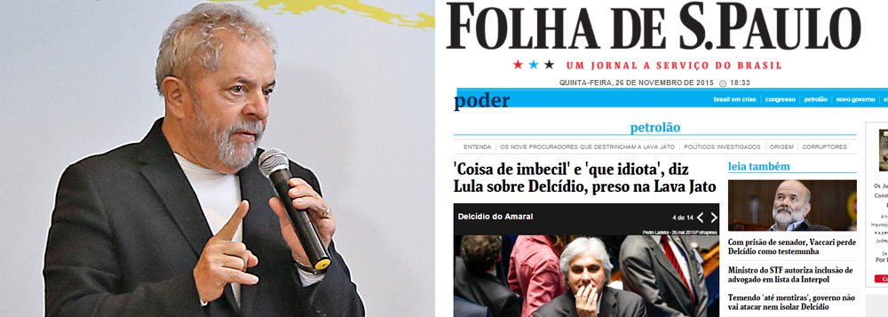 Ex-presidente nega ter dito "que idiota" sobre o senador do PT preso ontem pela PF e "coisa de imbecil" sobre o comportamento do parlamentar, que o levou à prisão; "Mais uma vez, com base em supostas fontes anônimas, este jornal atribui ao ex-presidente frases que nunca foram ditas por ele", diz em nota a assessoria de imprensa do Instituto Lula