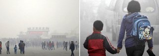 Foi o que anunciaram os meios de comunicação oficiais; “Os jardins de infância, escolas primárias e estabelecimentos de ensino secundário deverão suspender as suas atividades ao ar livre de segunda a quarta-feira” devido a um novo alerta emitido pelas autoridades, informou a agência de notícias Nova China, citando o departamento municipal de educação; com as temperaturas em queda, por volta de zero grau, Pequim começou a semana com um denso nevoeiro branco, impregnado com um odor forte de carvão, que limitava a visibilidade