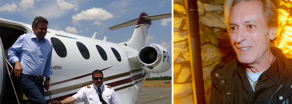 Colunista afirma, ainda, que "depois de tantos escândalos com avião, o Aéreo Neves não é mais coxinha, é asinha"; Aécio já sofreu constrangimentos pela construção do aeroporto de Cláudio (MG), nas proximidades de sua fazenda, pelo uso de aviões oficiais para suas idas ao Rio e, mais recentemente, pelo empréstimo de aeronaves do estado para amigos, celebridades e barões da mídia