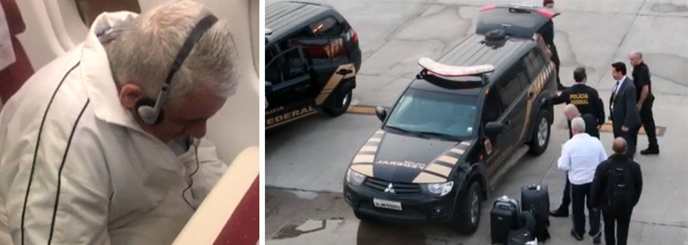 Escoltado por três policiais federais brasileiros e uma médica, Henrique Pizzolato desembarcou por volta das 6h45 no Aeroporto Internacional de Guarulhos, em São Paulo, e posteriormente em Brasília, às 8h46, onde segue para o presídio da Papuda; o ex-diretor do Banco do Brasil foi condenado pelo STF a 12 anos e sete meses de prisão por lavagem de dinheiro e peculato, mas, por ter dupla cidadania, fugiu para a Itália em setembro de 2013, antes do fim do julgamento, com um passaporte falso em nome de um irmão morto