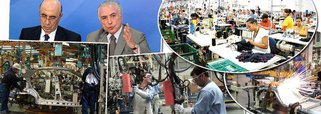 Produção industrial do Brasil acumulou uma queda de 6,6% em 2016, ano em que o Brasil vivenciou um golpe parlamentar que retirou a presidente Dilma Rousseff do poder; mesmo com dezembro tendo fechado com alta de 2,3% em relação ao mês anterior, o quarto trimestre do ano passado encerrou com uma retração de 3,1%; dados foram divulgados nesta quarta-feira, 1º, pelo IBGE; entre as atividades que mais sofreram com o golpe que arruinou a economia do país foram as indústrias extrativas (-9,4%), produtos derivados do petróleo e biocombustíveis (-8,5%) e veículos automotores, reboques e carrocerias (-11,4%)