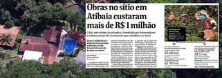 "Será que o promotor que se dedica a esta investigação sobre o 'crime' (crime de quê, alguém sabe?) de Lula, os repórteres que escreveram a matéria e o editor se preocuparam em saber se estes valores correspondem a qualquer coisa semelhante à verdade? Alguém mostrou nota ou depósito comprovando estes valores?", questiona o jornalista Fernando Brito, do Tijolaço, sobre o cálculo feito pelo jornal sobre o custo da reforma no sítio em Atibaia (SP) frequentado por Lula: mais de R$ 1 milhão