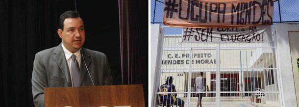 O chefe de gabinete da Secretaria de Estado de Educação do Rio de Janeiro, Caio Lima, reuniu-se com estudantes no Colégio Estadual Prefeito Mendes de Moraes, na Ilha do Governador, zona norte da capital fluminense; Lima disse que os participantes do movimento de ocupação de escolas estão tirando o direito dos outros alunos de estudar e “matando o futuro” desses estudantes; o colégio foi o primeiro a ser ocupado na mobilização de alunos em apoio à greve dos professores da rede estadual; "Gerações que são perdidas por conta de uma postura intransigente da parte deles”, disse Lima