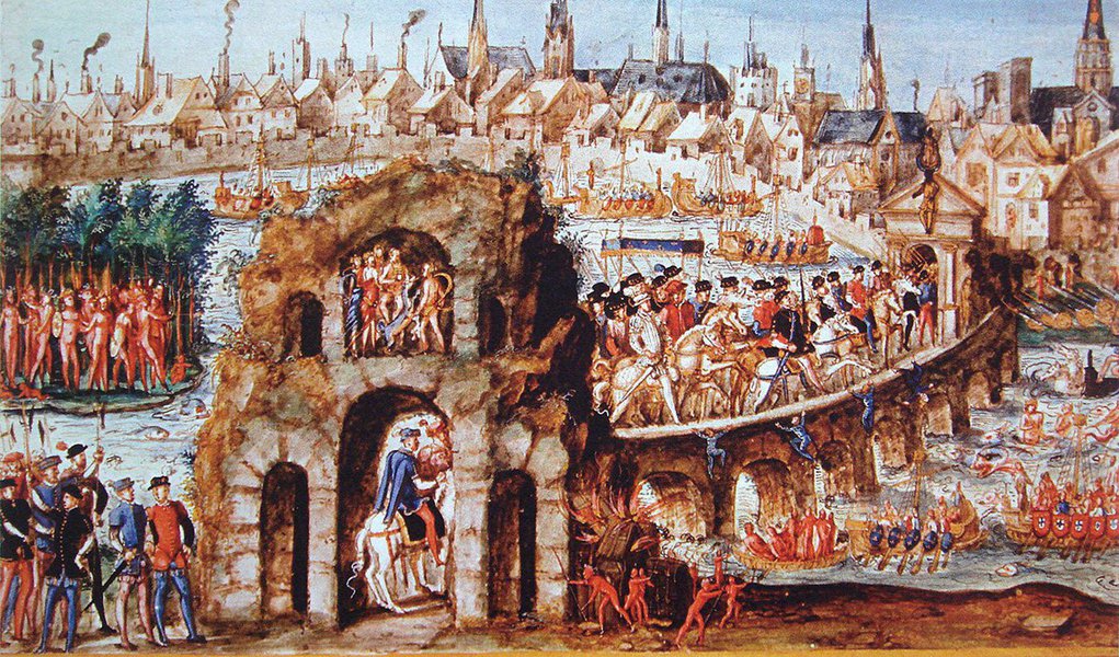 Por duas vezes os franceses tentaram se fixar em território brasileiro. Eles defendiam que o direito à terra era de quem a ocupasse. Os franceses aportaram na Baía de Guanabara no dia 10 de novembro de 1555, comandados por Nicolau Durand de Villegaignon